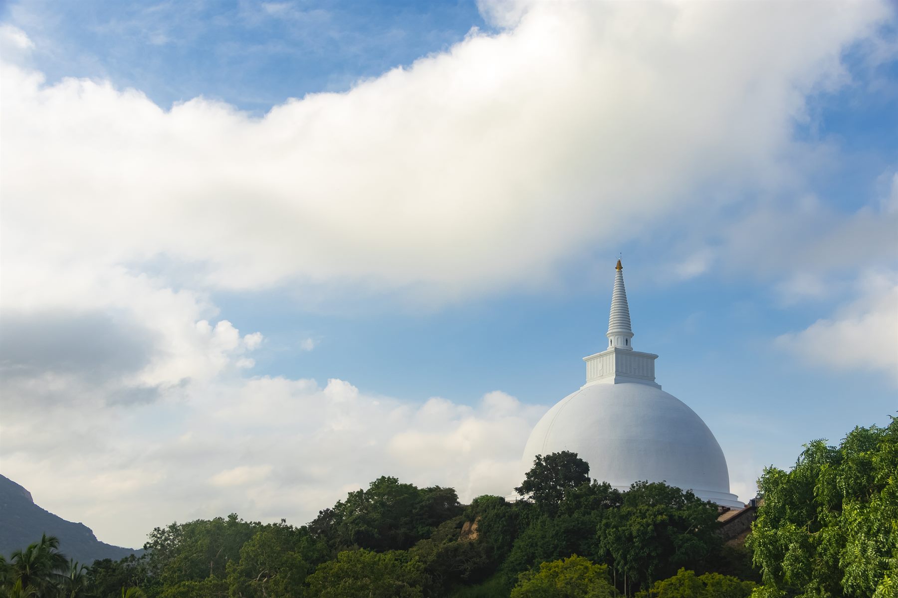 A shrine on the rock terraces of Mihintale, the hill where Buddhism was first taught in Sri Lanka.