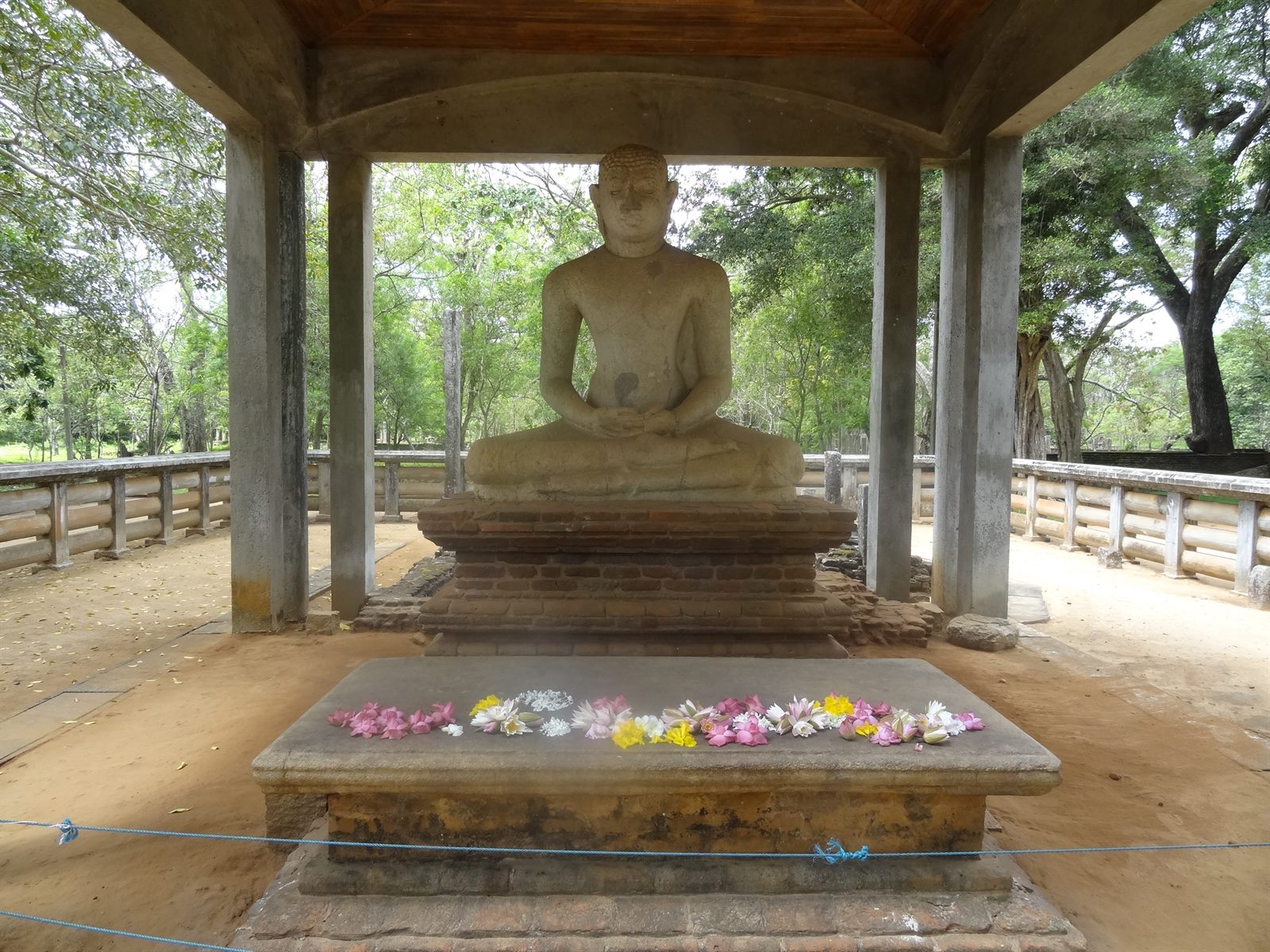 The Samādhi Buddha at Anurādhapura, a fourth-century seated stone figure in meditation posture.